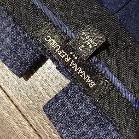 ❤️ BANANA REPUBLIC WOOL HOUNDSTOOTH WIDE LEG PANTS/TROUSERS, 2 (26) - Picture 2 of 4